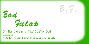 bod fulop business card